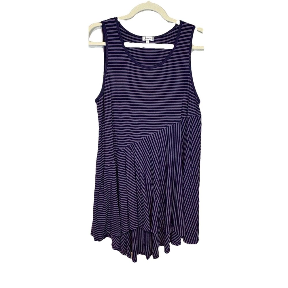 Y2K Witchy Dress L‎ Asymmetrical Alternative Grunge Gothic Emo Purple Striped